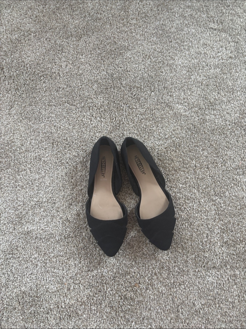 Seychelles Women’s Black Suede Pointed-Toe Flats